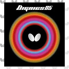Borracha para tênis de mesa Butterfly Dignics 05 | Borracha para tênis de mesa de borboleta | 1,9 ou 2,1 mm | Vermelho ou Preto | 1 folha de borracha para tênis de mesa invertida | Borracha profissional para tênis de mesa