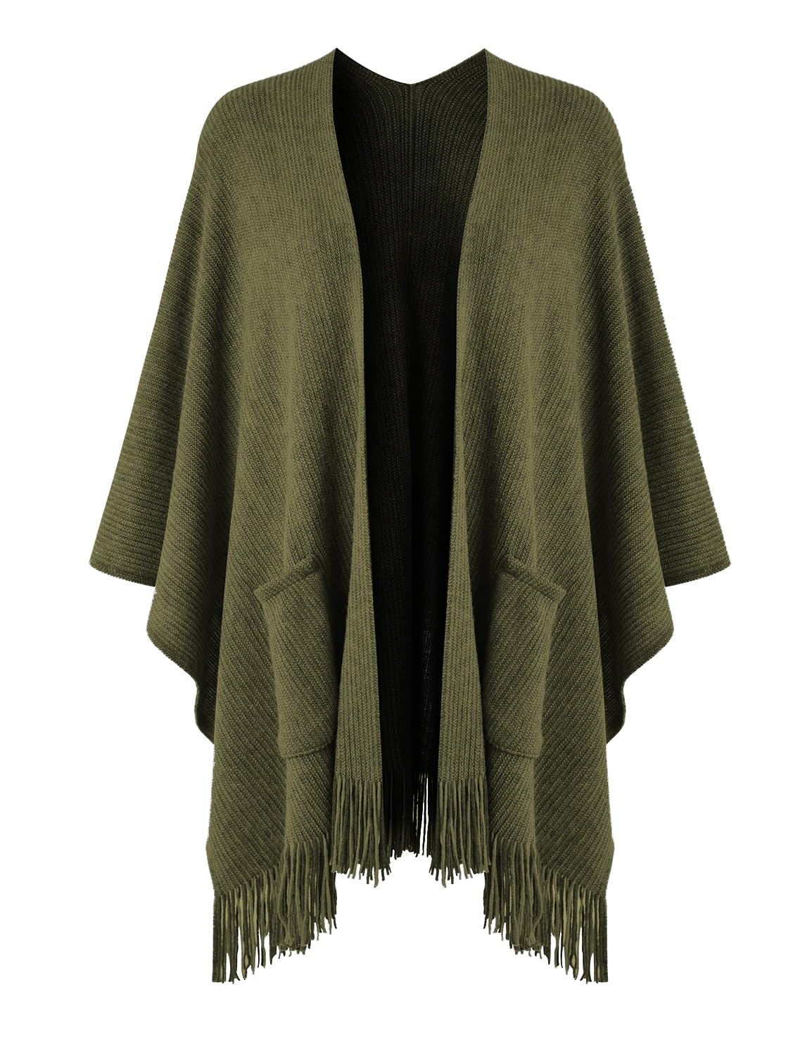 Ferand Shawl Wraps for Women with Pockets, Open Front Poncho Cape