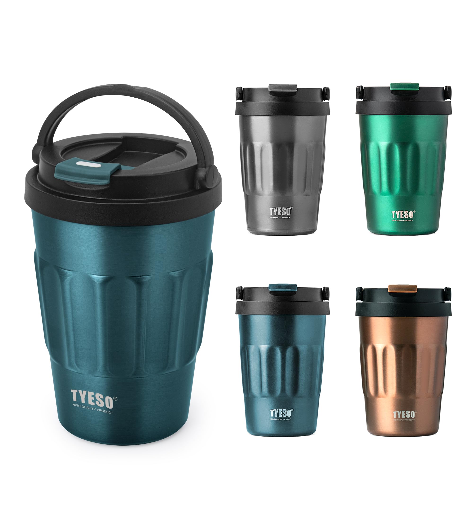 Amazon.co.jp: TYESO タンブラー 蓋付き 保温保冷 ハンドル付き