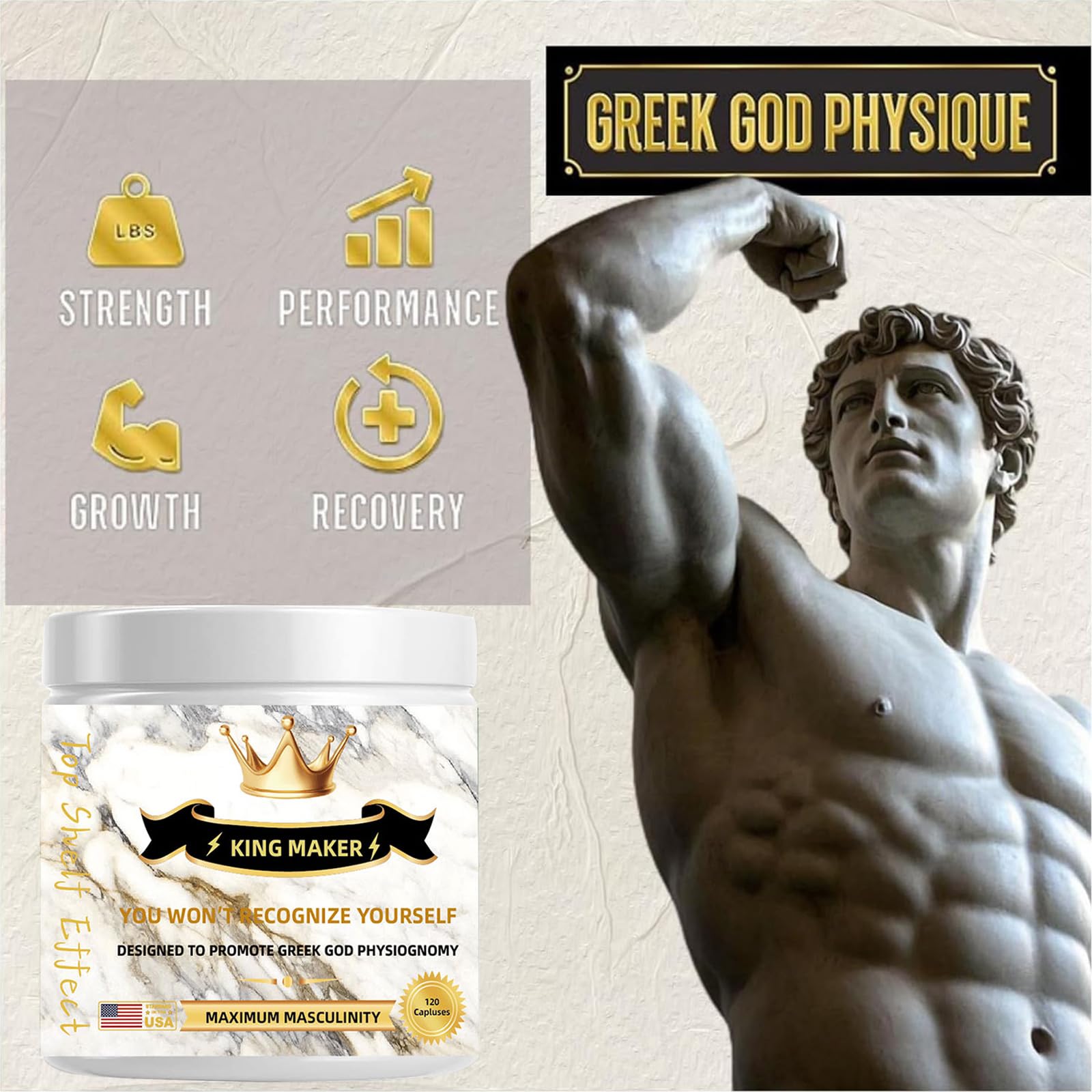 King Maker Supplement for Men- Comprehensive Formula Designed specifically for Men, unlocks Your True Potential so You can Conquer Every Challenge with Confidence