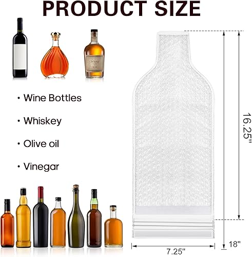 Miniatura 2 de Yesland Paquete de 6 bolsas de viaje reutilizables con protector de vino, bolsas de plástico para vino, a prueba de fugas, resistentes y de triple