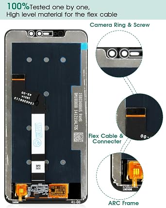 for Xiaomi Redmi Note 6 Pro Screen Replacement for Redmi Note 6 Pro LCD Display Kits for Redmi Note 6 Pro Touch Screen Digitizer Assembly Replacement Black