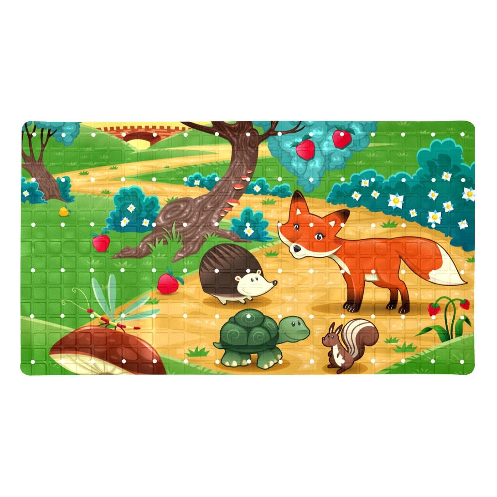 Tapis de bain antidérapant lavable à drainage rapide pour douche