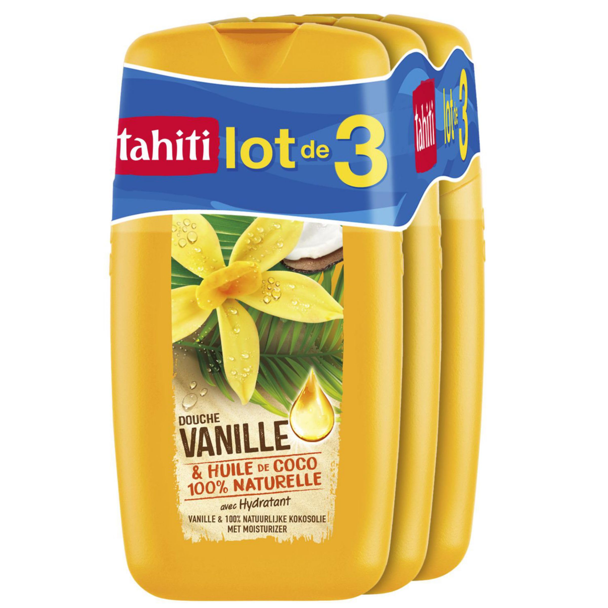 Tahiti Botella Gel de Ducha Aceite de Coco y Vainilla - Hidratación Natural - 3 x 250 ml