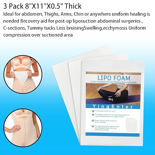 3 Pack Lipo Foam para Post cirugía abdominal 8x11 pulgadas miniatura 4