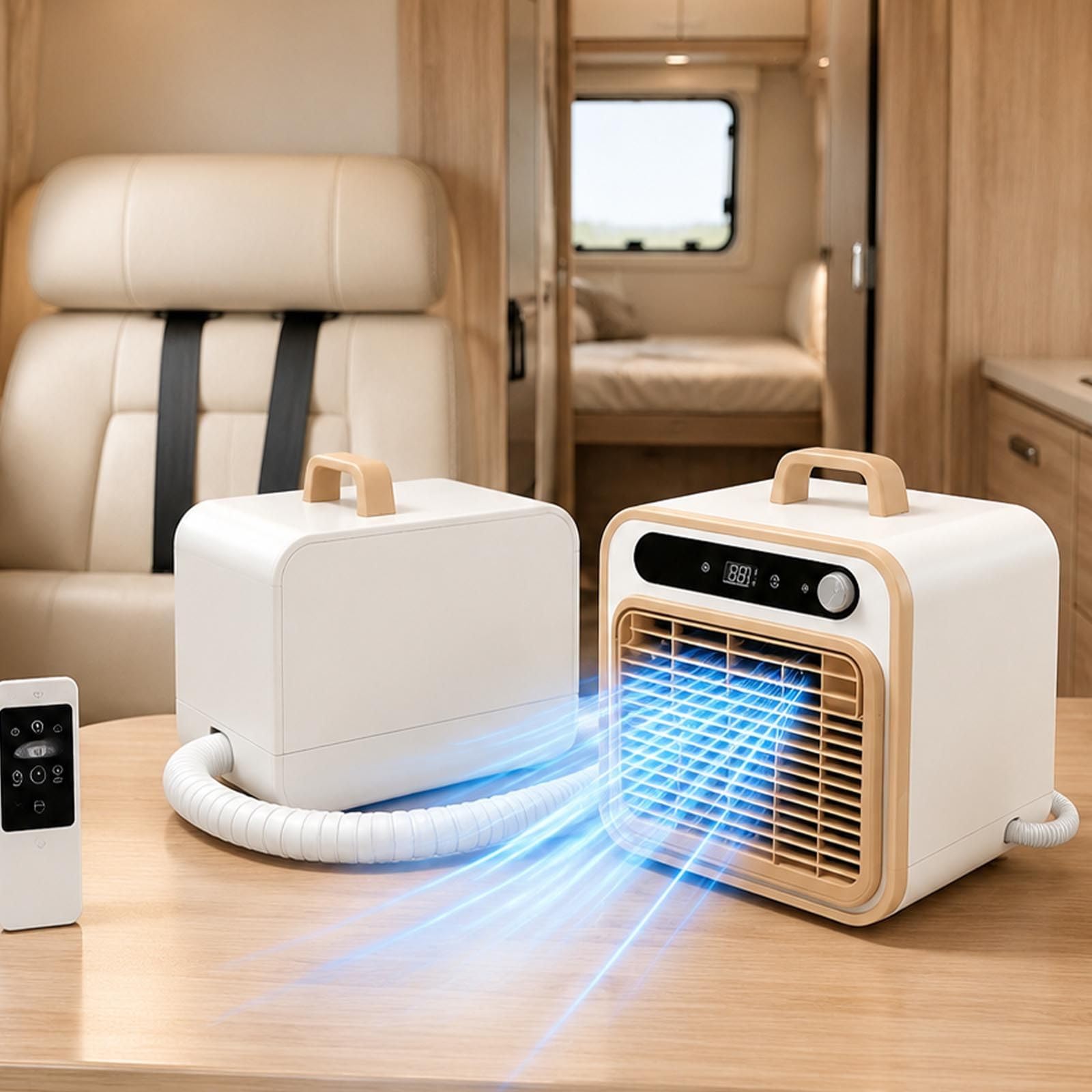 Sunseota Portable 5000 BTU Air Conditioner, Split-Type Quiet Cooling Unit with Wi-Fi & Remote Control，No Need for A Dedicated Person to Come and Install RotaryKnobVersion+WIFI-1.5M