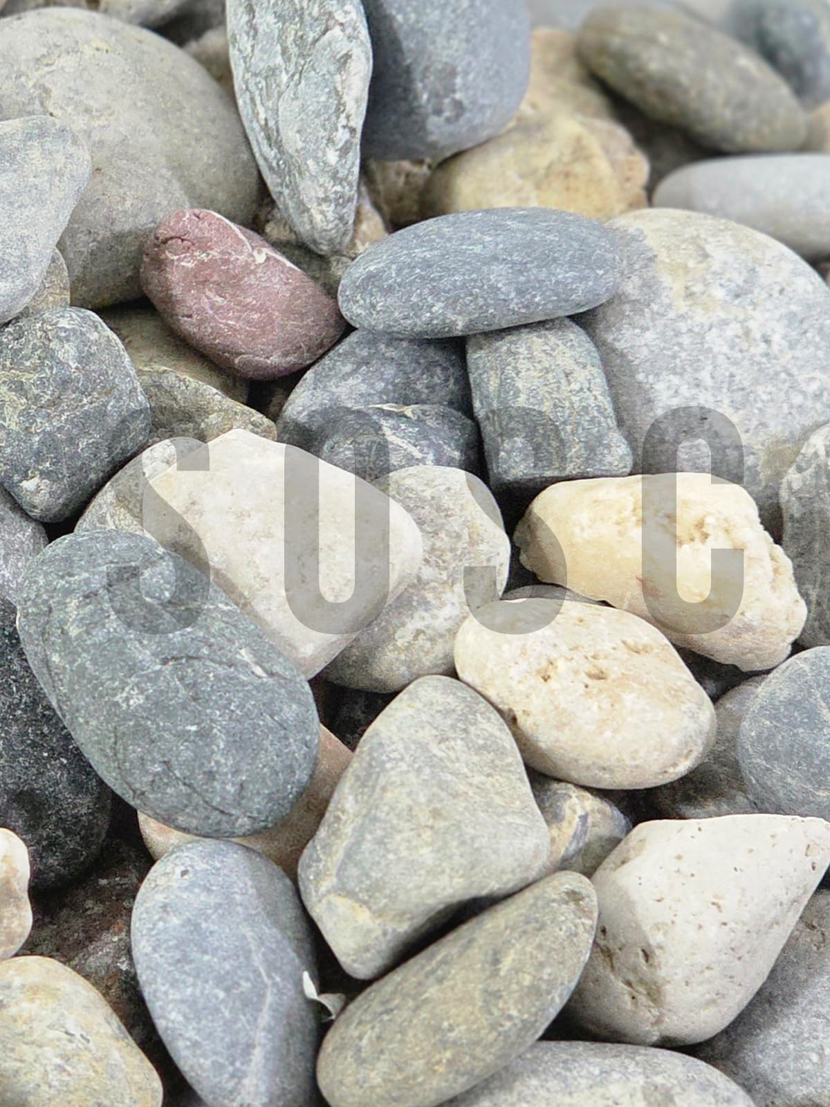 SOSC Doğal Nazilli Dere Çakıl Taşı, Tamburlanmış Dekoratif Taş, Renkli Dolamit, 2-4 cm, 1 Kg, Saksı Dibi, Akvaryum ve Bahçe Düzenleme
