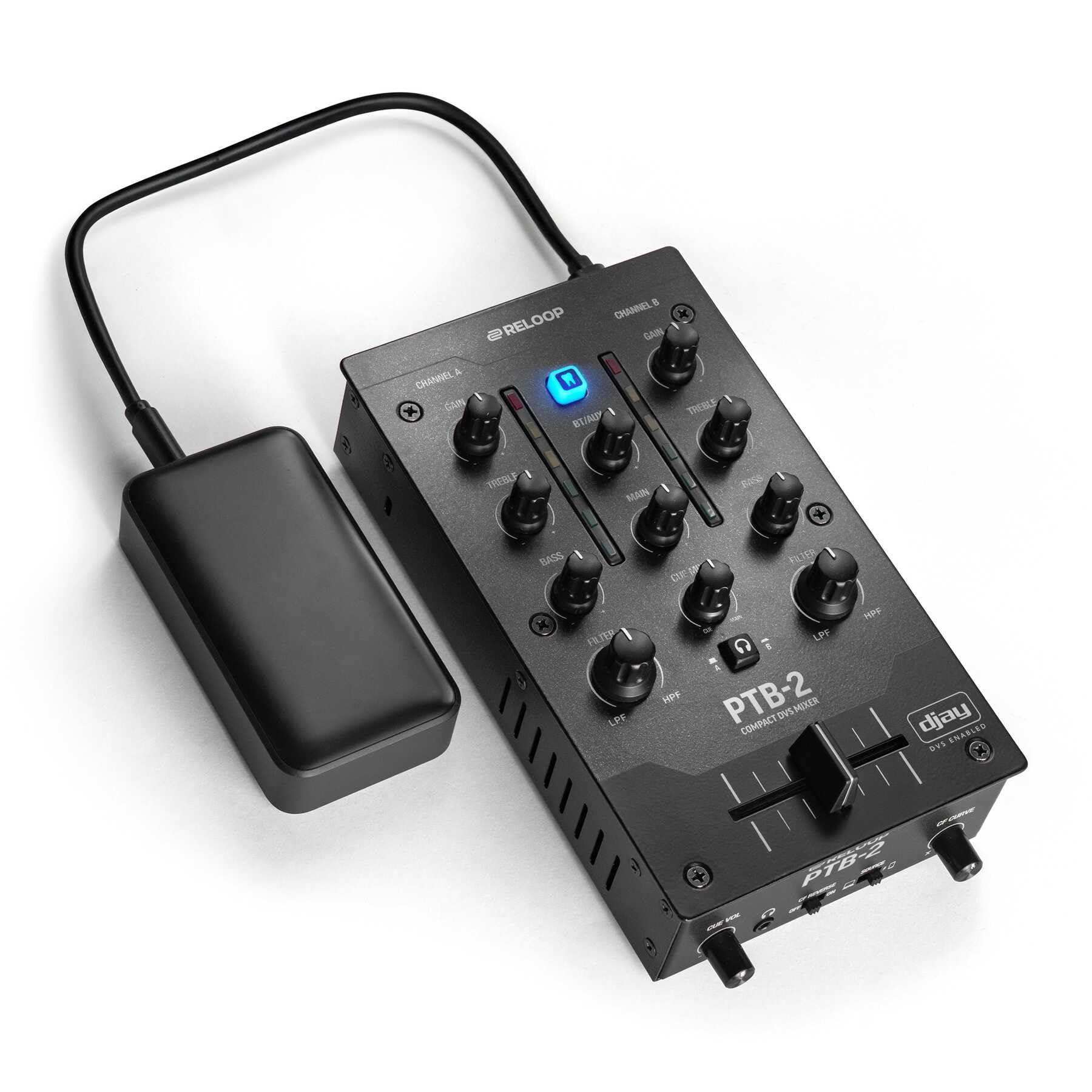 Reloop PTB-2 - Mixer DJ compatto e mobile 2+1 canali