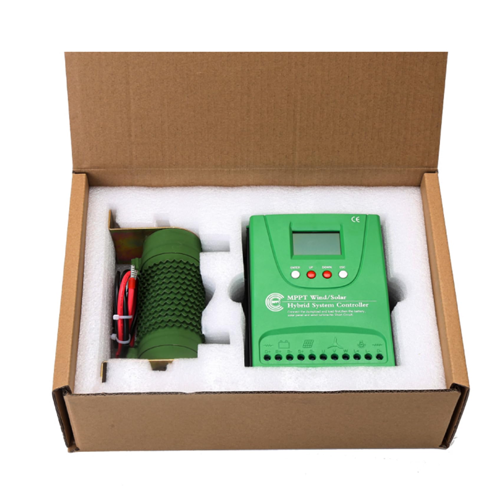 48V 5000W Hybrydowy regulator ładowania wiatrowo-słonecznego 12V/24V/48V/220V MPPT z funkcją Boost, wyświetlacz LCD i darmowe obciążenie buforowe, dokładny