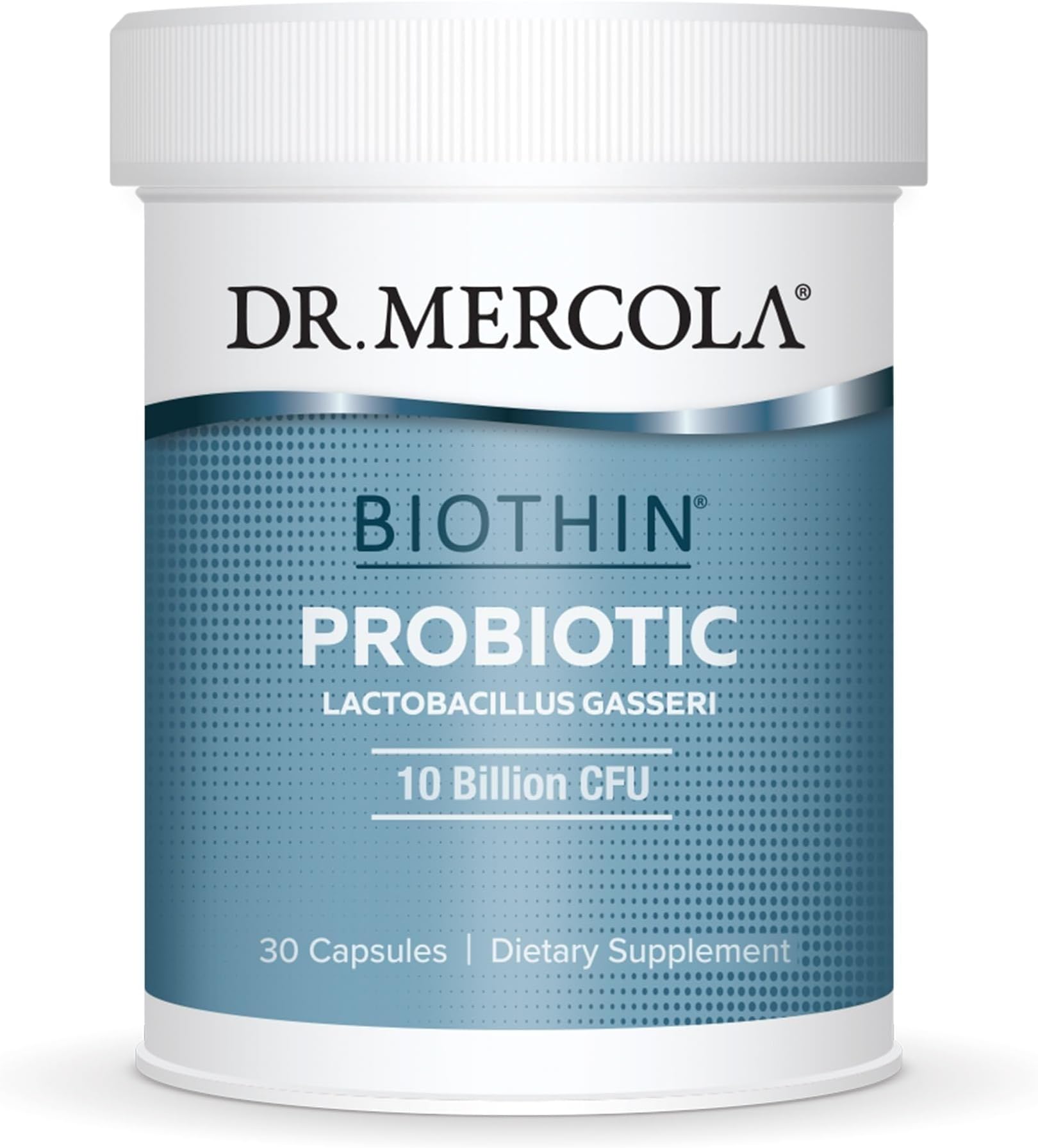 Dr. Mercola Biothin Probiotic - Digestive Health Supplement - Supports Healthy Metabolism - GMO-Free, Gluten-Free & Soy-Free - 30 Delayed-Release Capsules (30 Servings)