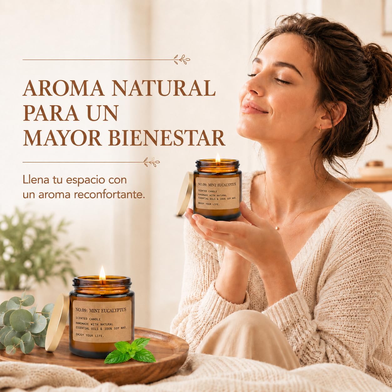 Velas Aromáticas, 12 Velas Perfumadas de Cera de Soja Natural, Vela Aromatica, 300 Horas de Duración - Regalo Original para Mujer en Navidad, Día de la Madre, San Valentín y Cumpleaños