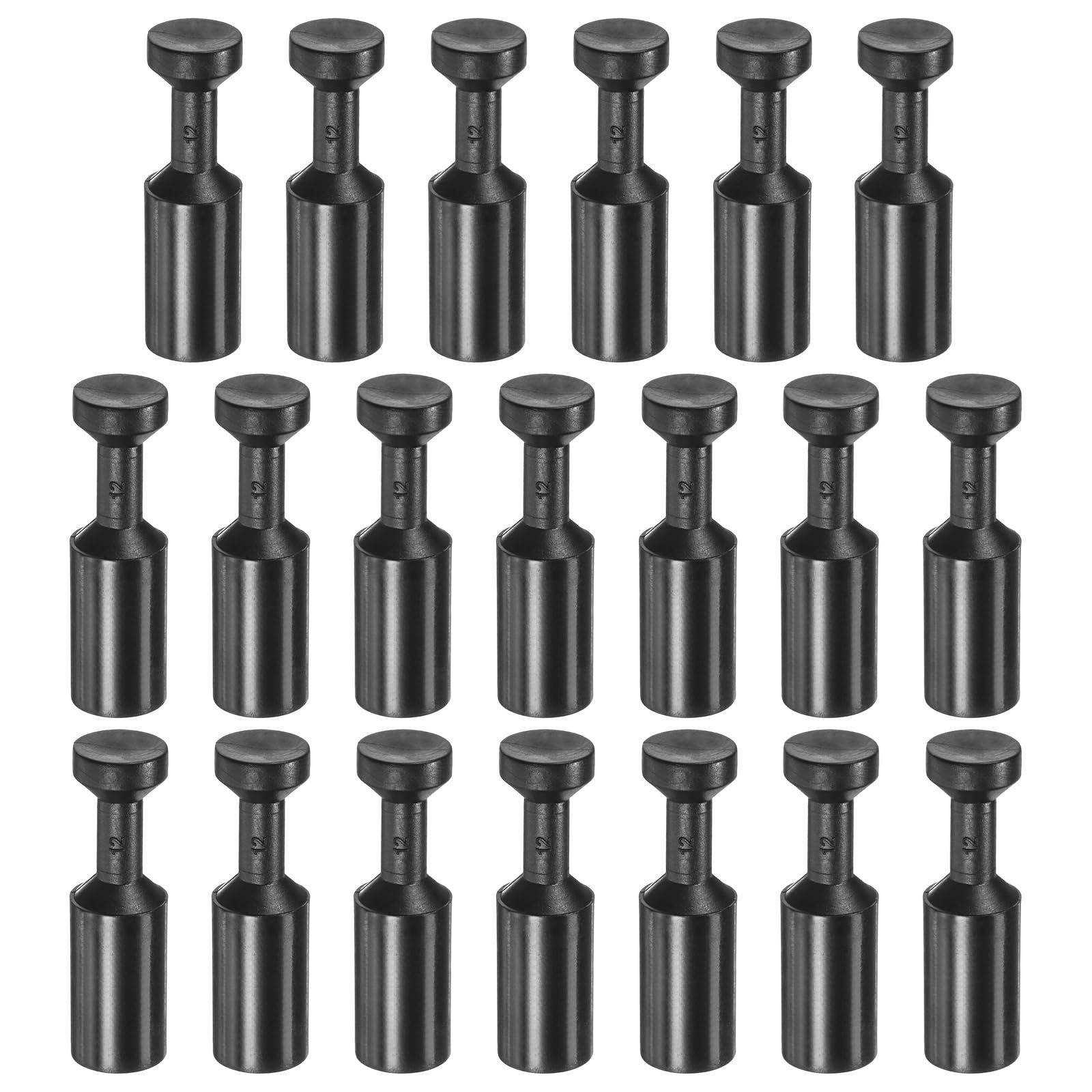 M METERXITY 20-Pack Drip Irrigation End Plugs, 1/2 Inch Push-to-Fit Quick Connect End Caps Fittings for Pipe Tubing/Garden Lawn Drip Irrigation System, Tubing Plug Accessories [Black]