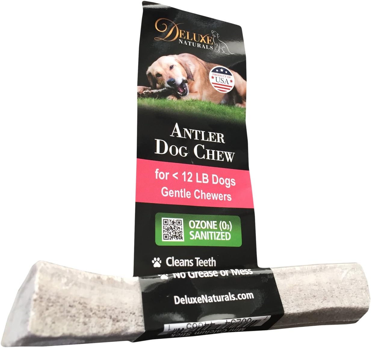 Deluxe Naturals Calcium Stick Elk Antler Dog Chew, Mini