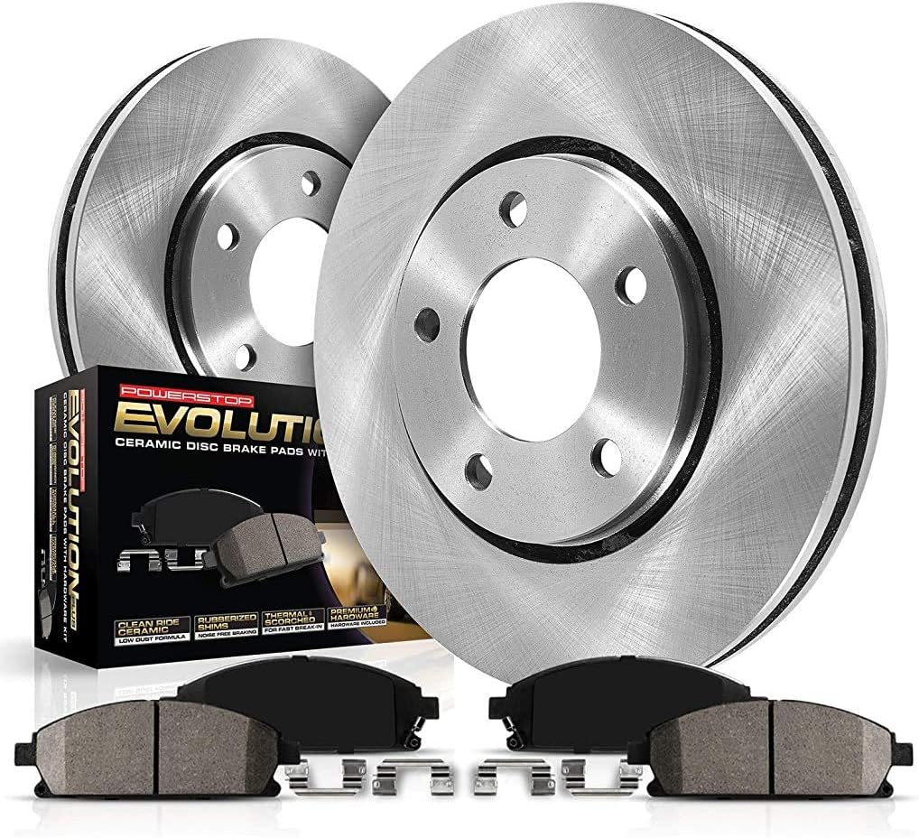 Free Shipping Offer Power Stop KOE2163 Autospecialty Front Replacement Brake Kit-OE Brake Rotors & Ceramic Brake Pads