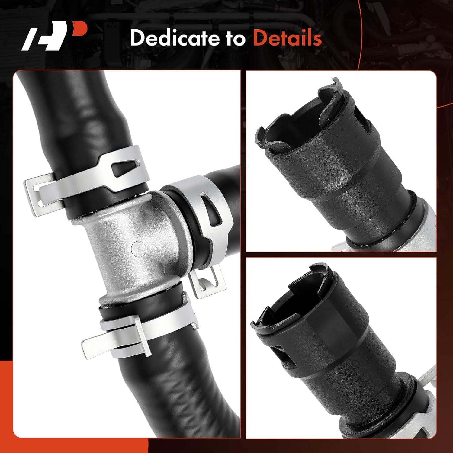 A-Premium Inlet & Outlet HVAC Heater Hose Pipe Line Assembly with Clamps Compatible with Ford Expedition 2011-2014 & Lincoln Navigator 2011-2014, 5.4L