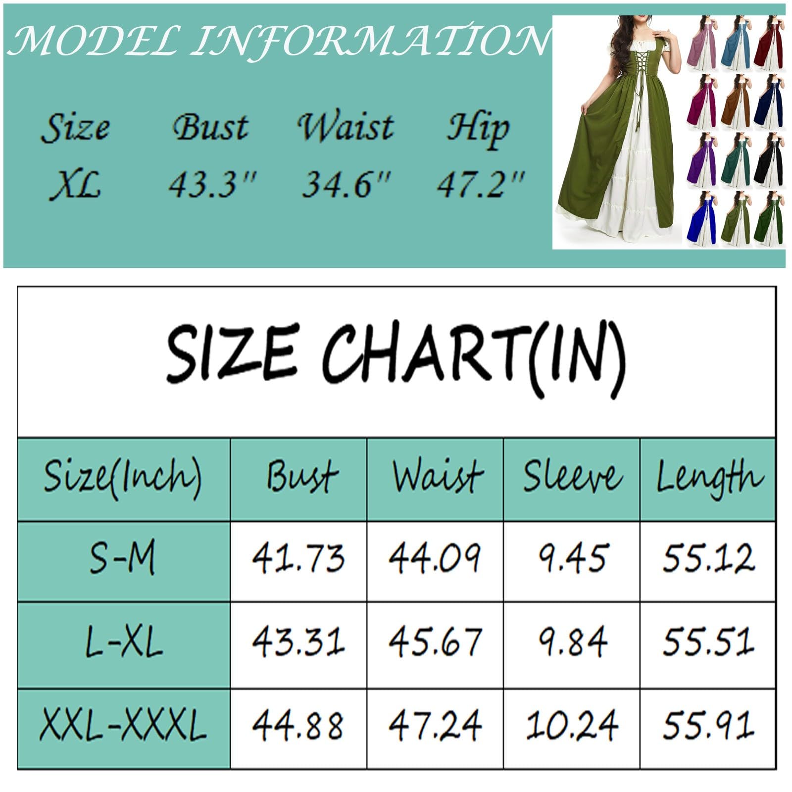 Générique Robe Dirndl Longue Femme Corset Lacé à Lacet Double Jupe Multi-Couches, Tissu Fluide Ample pour Fêtes Oktoberfest Bavaroise Carnaval et Déguisements Traditionnels
