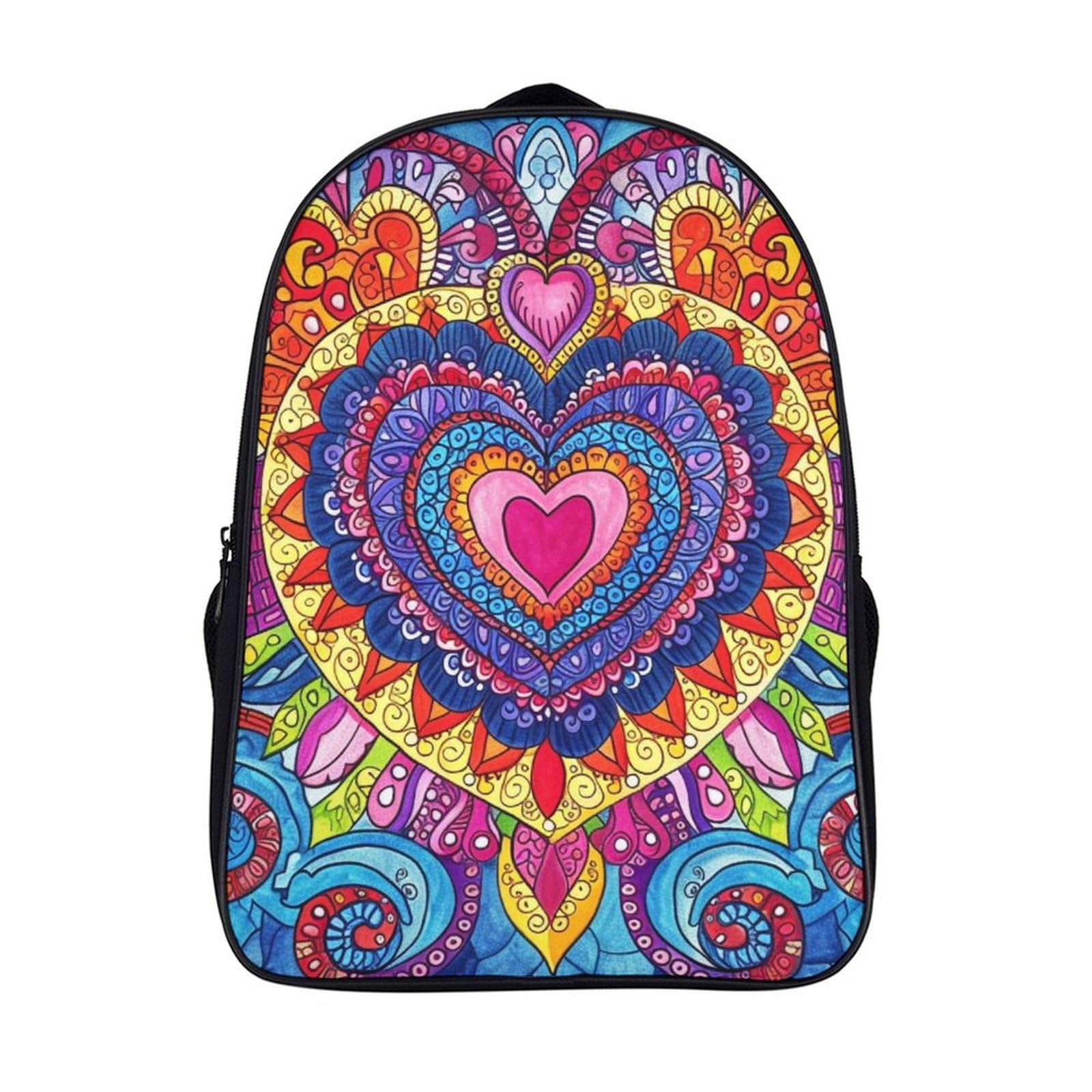 Mochila escolar de mandala para proteger la espalda infantil con diseño 3D cómodo 7