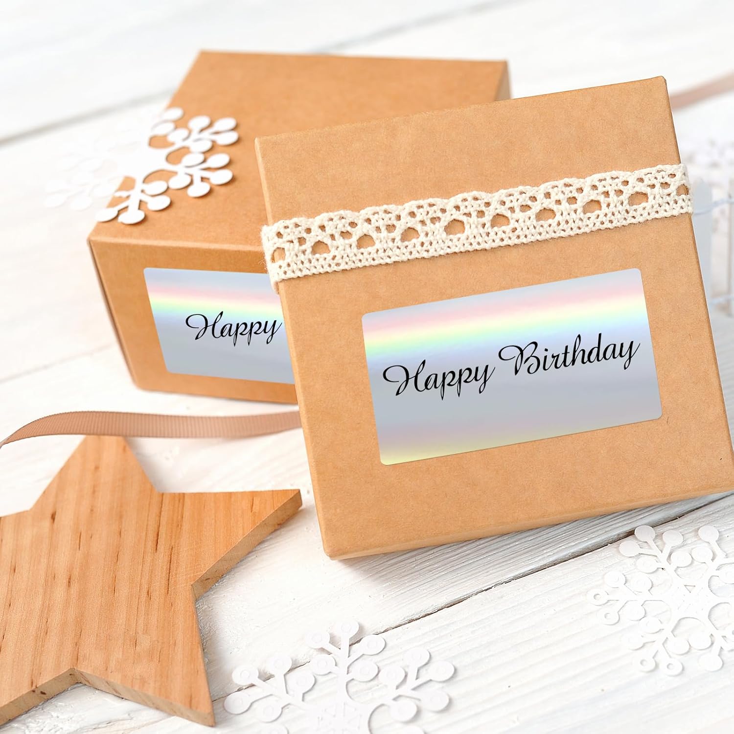 2" x 4" Holographic Thermal Label Stickers,Printable Rainbow Glitter Thermal Printer Sticker Labels for Gift Wrapping, Self-Adhesive Name Price Tag DIY Custom Logo Design (250 pcs) - Image 4