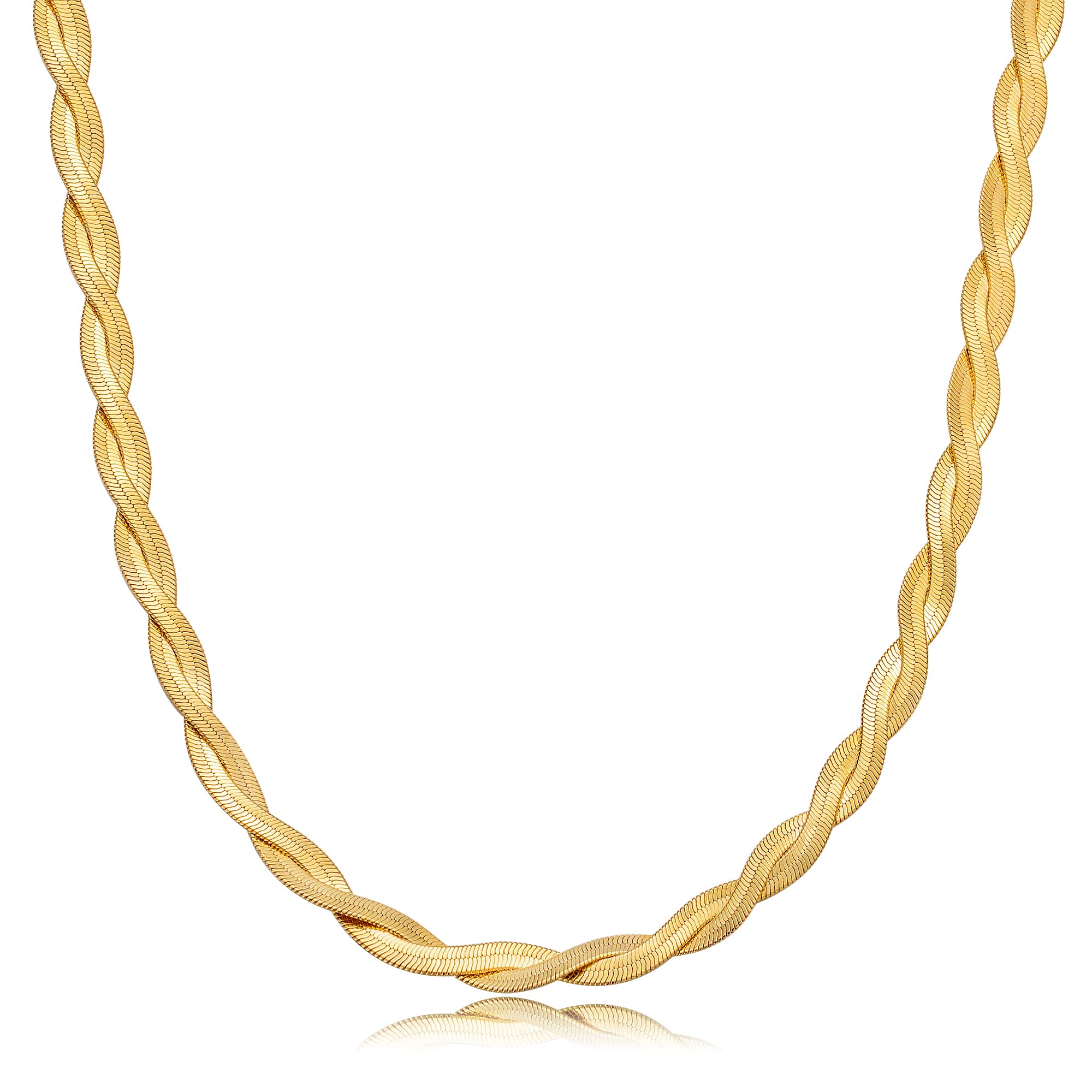 CHESKYGold Necklace for Women-14K Plated/S925 sterling silver Snake Chain Necklace Dainty Simple Chunky Herringbone Necklace Gold Choker Necklaces Jewelry for Women