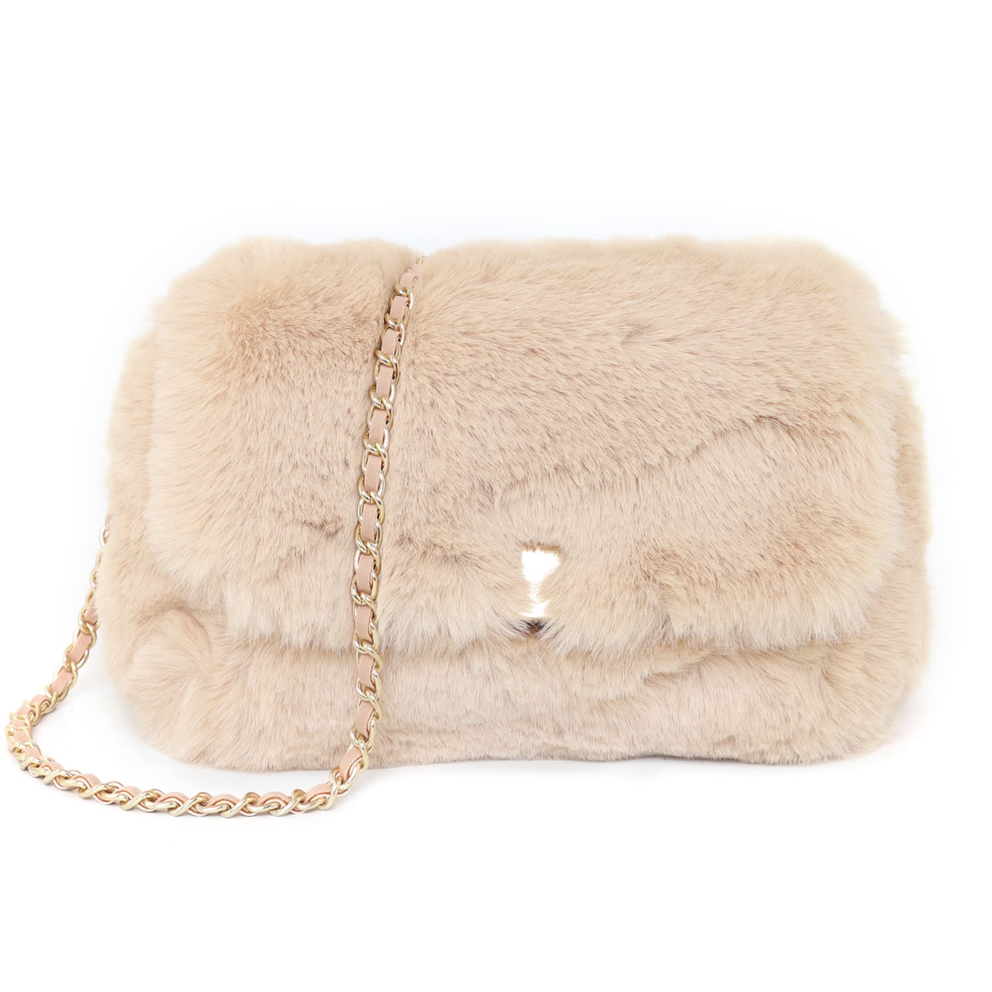 Accessorize London Womens Faux Leather Cream Maya Faux Fur Sling Bag (B0B97L5GNQ) Amazon Price History, Amazon Price Tracker