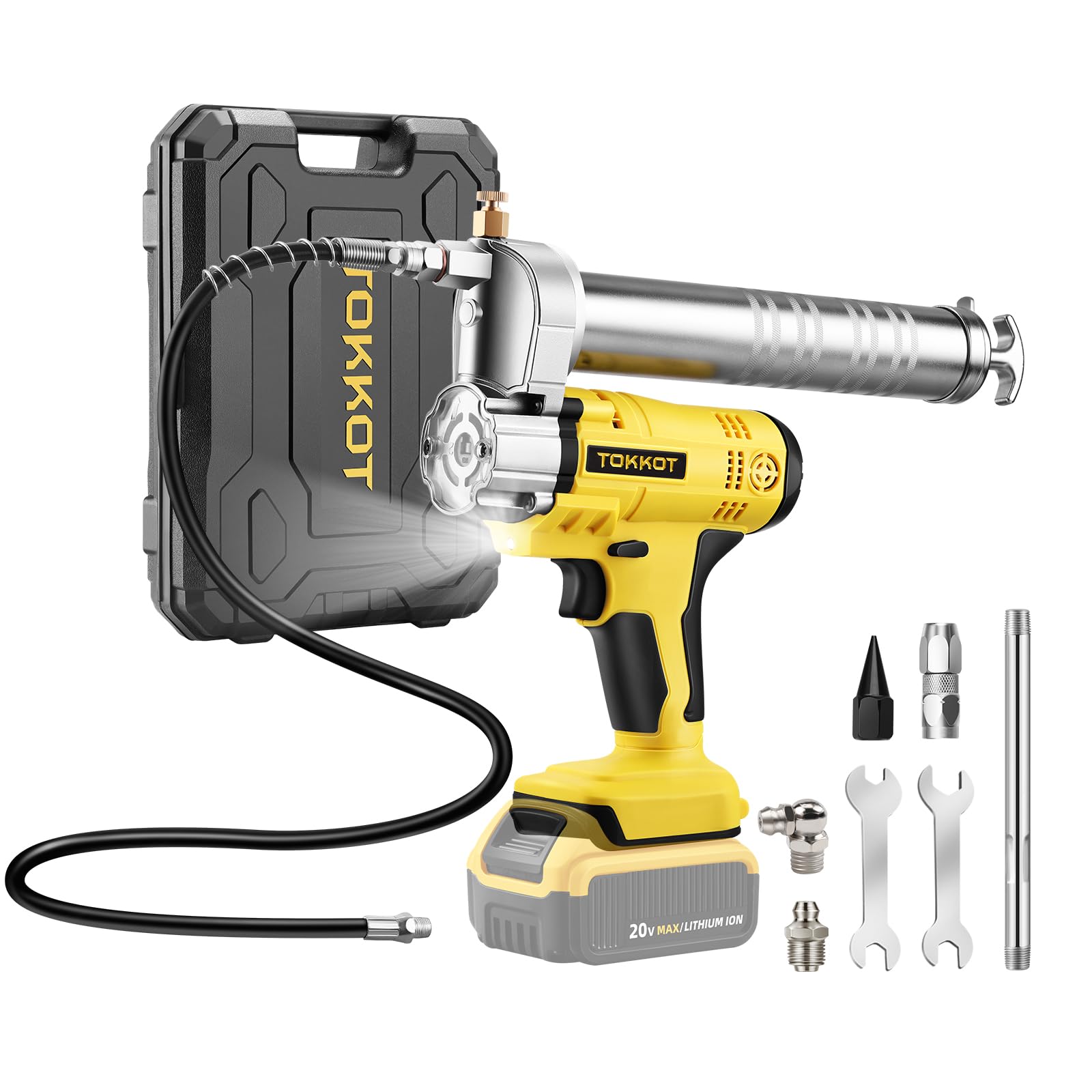Cordless Electric Grease Gun Compatible with DeWalt 20V/18V Battery