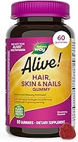 Vista 1 de Nature's Way Alive! Gomitas para el cabello, piel y uñas suplemento dietético, fórmula avanzada de belleza*, con colágeno 100 mg y biotina 2500 mcg