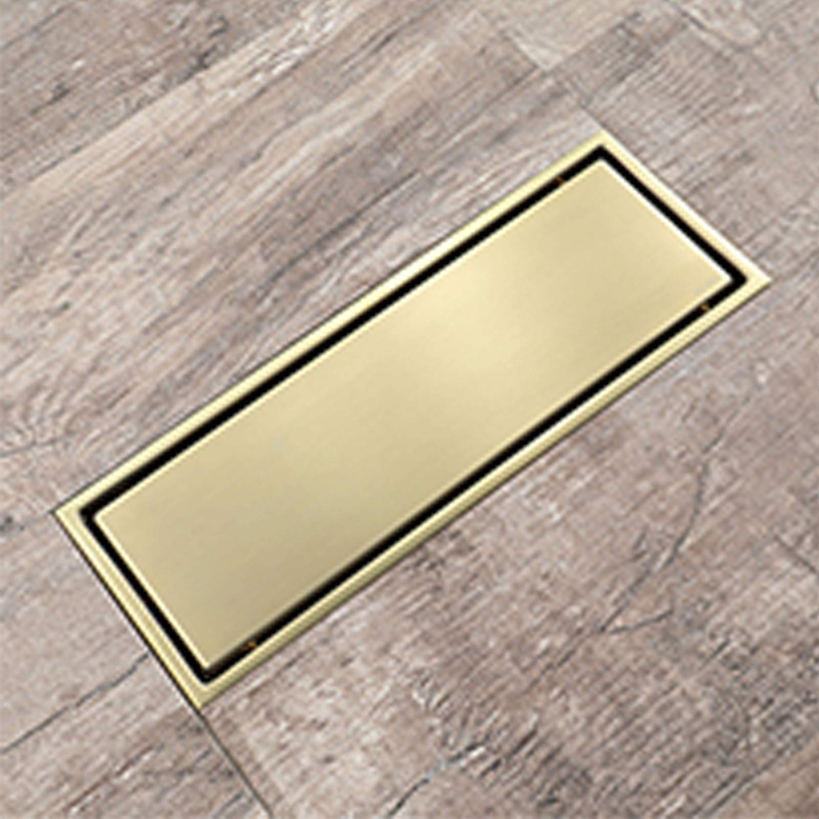KSTYLE Desagüe Lineal de Acero Inoxidable para Suelo, Ducha de baño, Inodoro, desagües antiolor, Inserto de azulejo, 30x11 cm,Negro