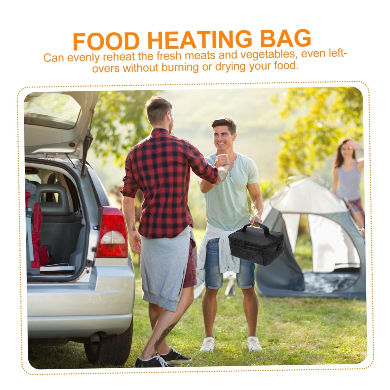 Mipcase Bolsa Térmica para Almuerzo 12v, de Tela Oxford, Calentamiento y Mantención de Temperatura, Adecuada para Oficina y Pesca Nocturna