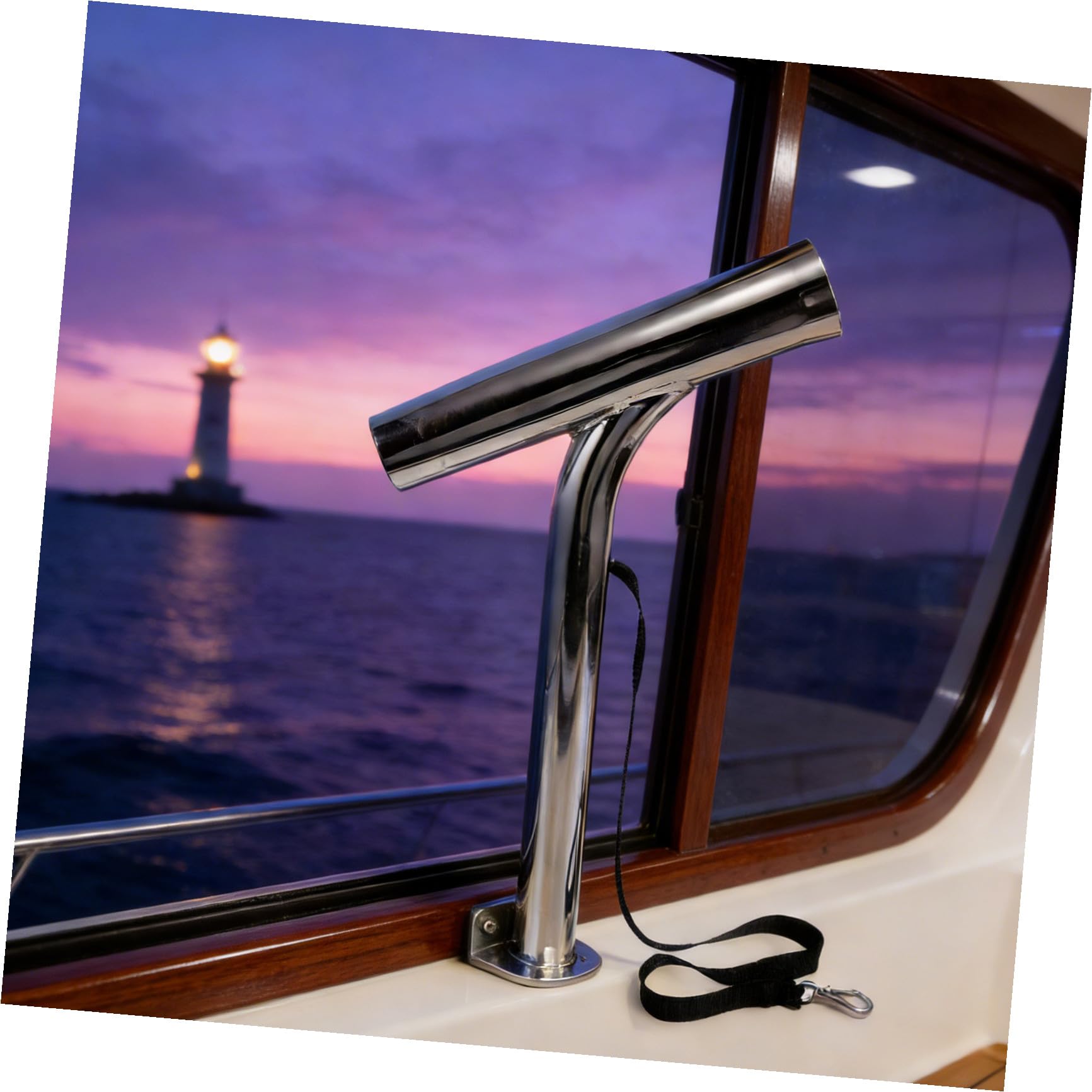 Lurrose Portacanna da Pesca in Acciaio Inox per Barche Supporto per Attrezzatura da Pesca Facile da Trasportare e Installare su Kayak e Yacht