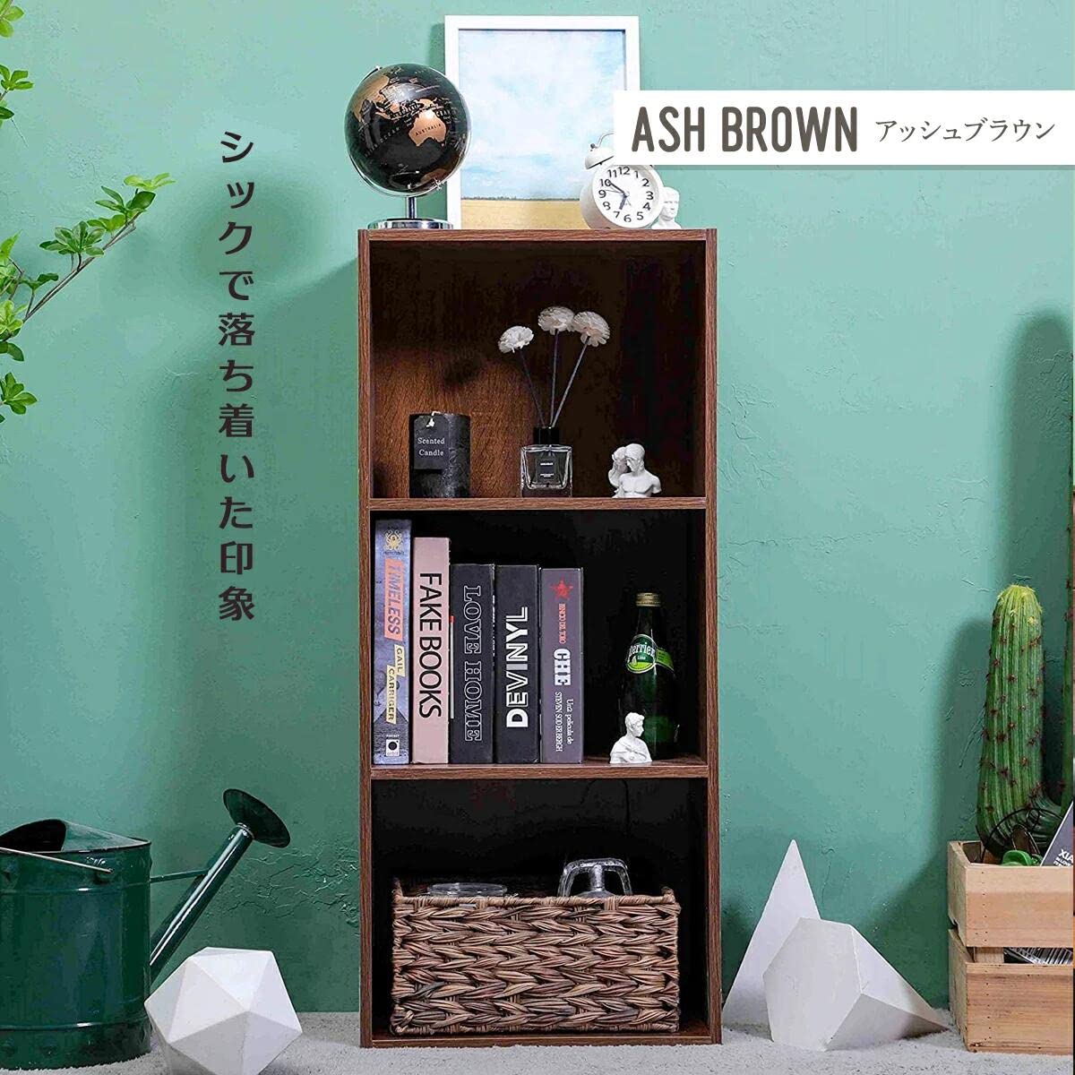 Amazon｜OKUNAI 3段 カラーボックス 収納 棚 本棚 木製 オープンラック