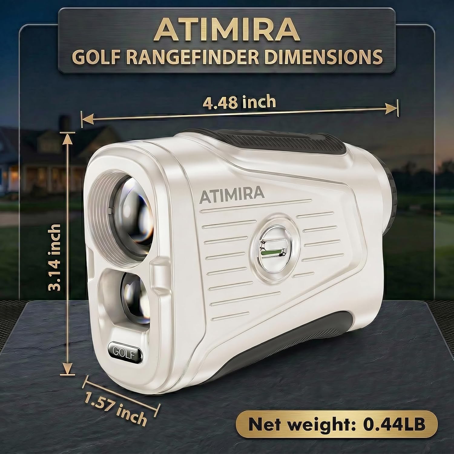 1300Yds Golf Rangefinder with Slope Switch, High-Precision Range Finder, 7X Magnification, Flag Lock & Vibration, Magnetic & USB-C Rechargeable for Golfers