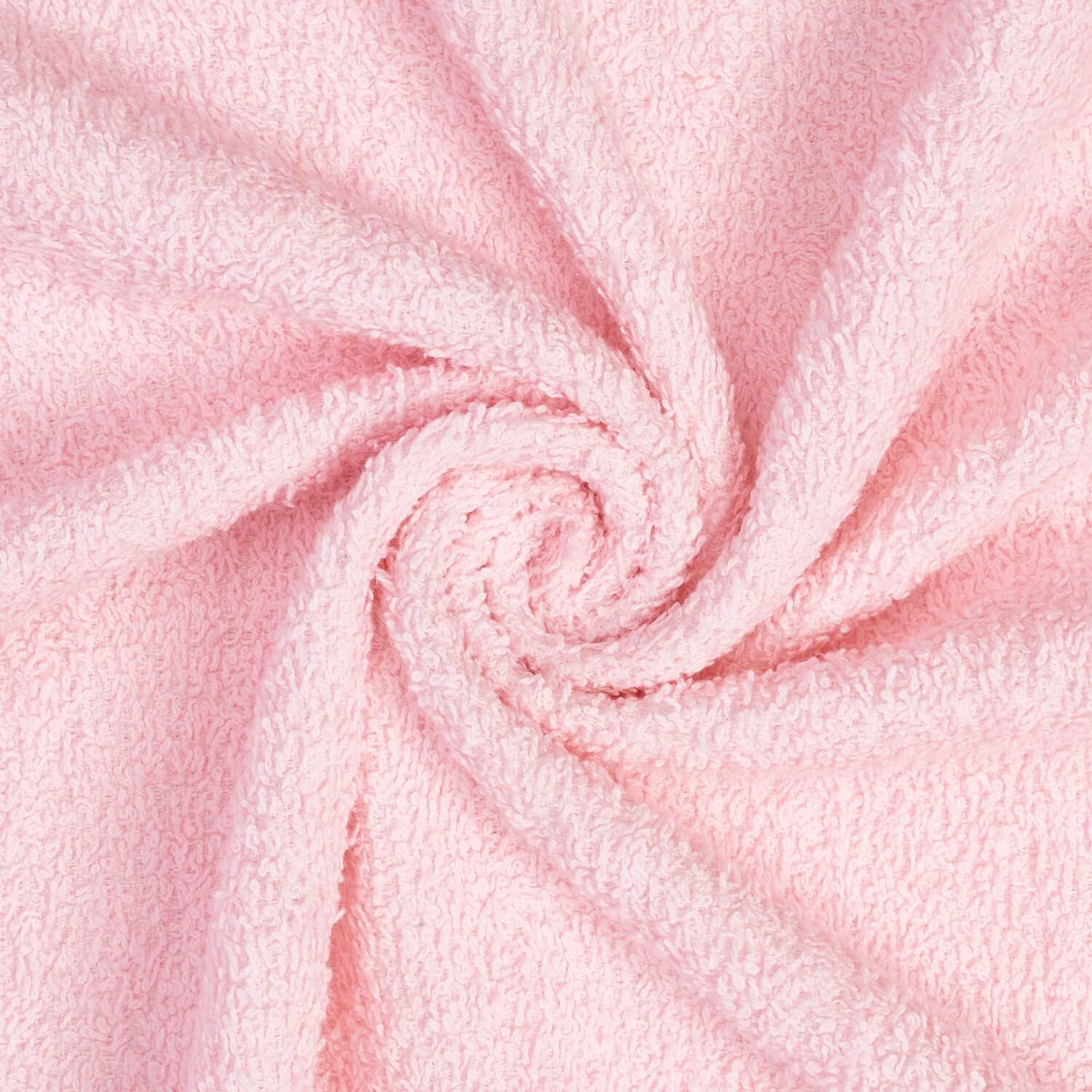 9 oz Cotton Terry Cloth Hypoallergenic 44/45 Fabric by The Yard (Pink, 1 Yard)