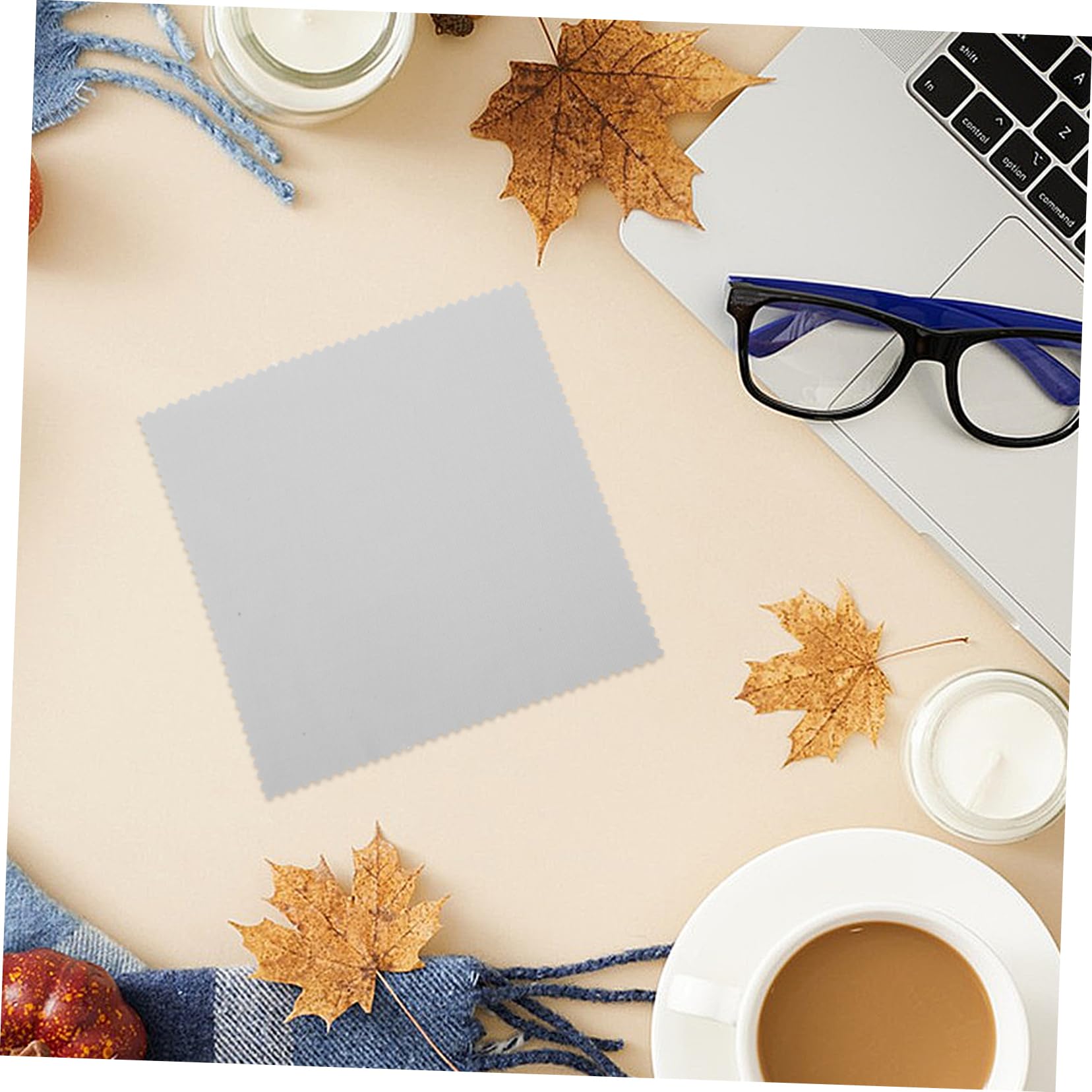 KOMBIUDA Panno in Microfibra per Pulizia Occhiali, senza Pelucchi, Non Graffia le Lenti, 100 Pezzi, per Schermi Smartphone e Superfici Delicate