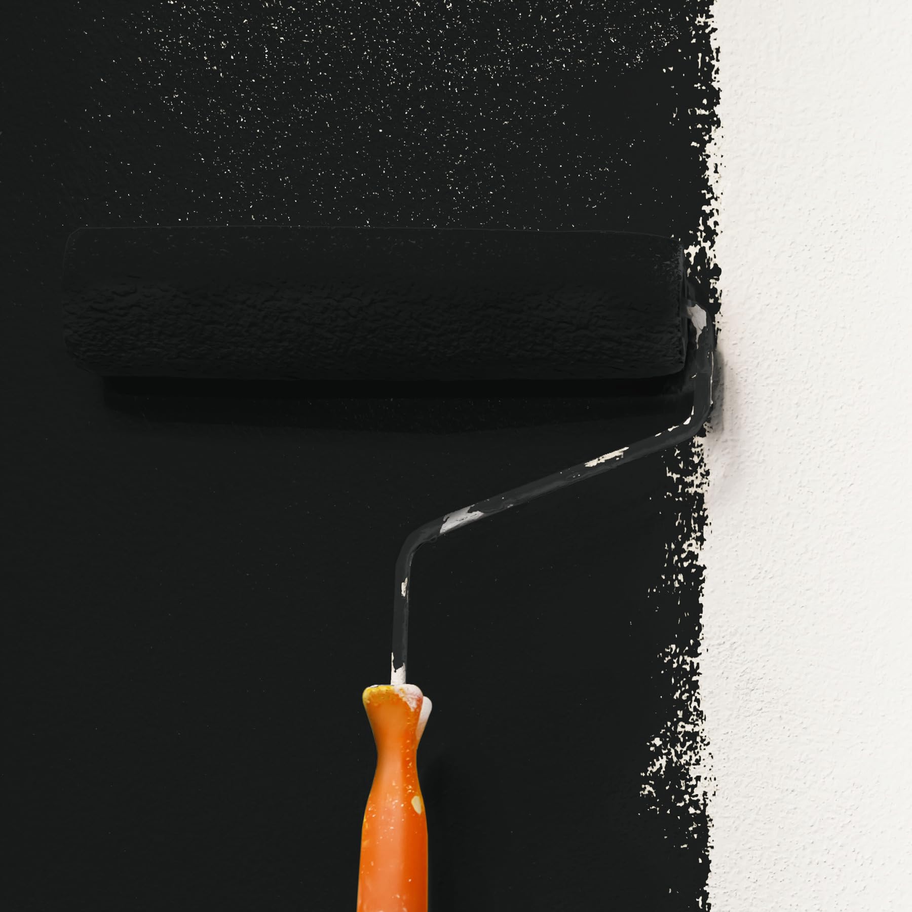 WALLCOVER hochwertige Wandfarbe für Innen | Schwarz, Tiefschwarz, New Black Beauty, Matt | 2.5L für 20m² | Hochdeckende matte Innenfarbe (Klasse 1) | Profi Qualität aus Deutschland