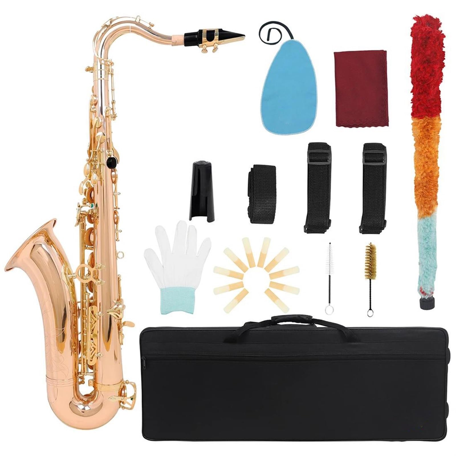 Saksofon Tenorowy Mosiądz B-płaski Tenorowy Saksofon Grawerowany Laserowo Instrument Dęty Drewniany Z Akcesoriami Do Walizki profesjonalny Saksofon