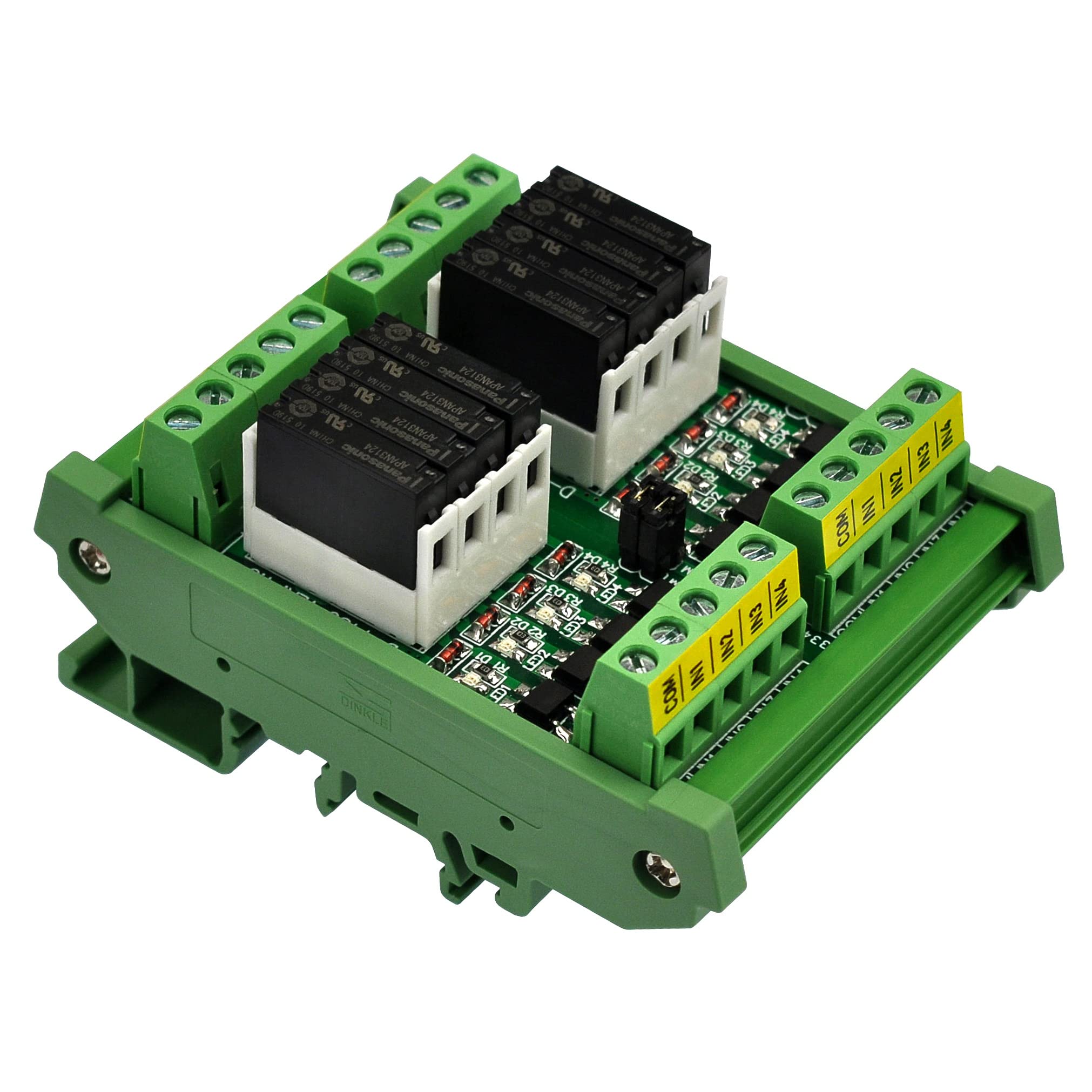 Snapklik.com : DIN Rail Mount AC/DC 5V 12V 24V SPST-NO 5Amp Power Relay ...