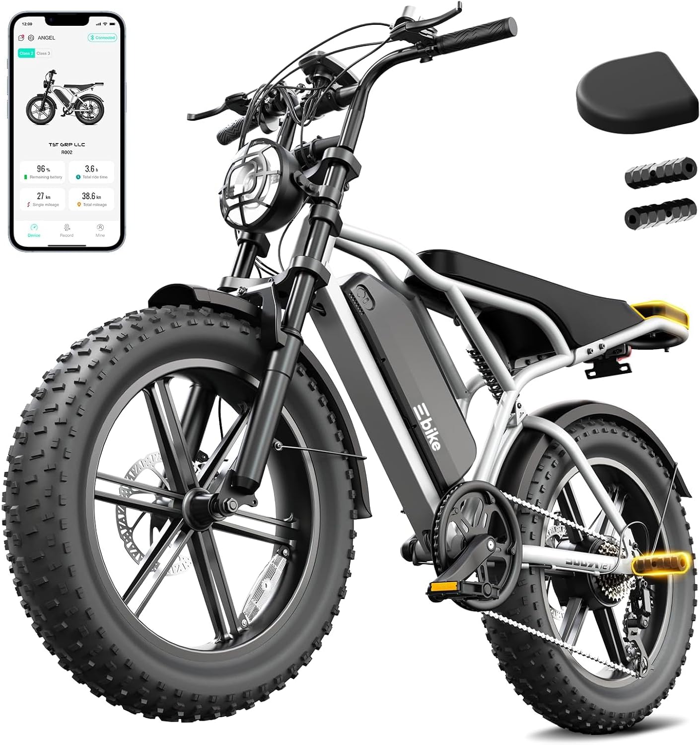 TST Electric Bike for Adults, 48V 15 Ah Battery, 2000W Peak Motor, 28MPH