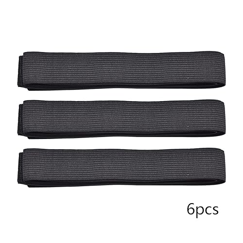 Miniatura 4 de 6 piezas de bandas elásticas negras accesorios de peluca para hacer pelucas de encaje frontal cierre de encaje y costura (ancho 1.0 in)