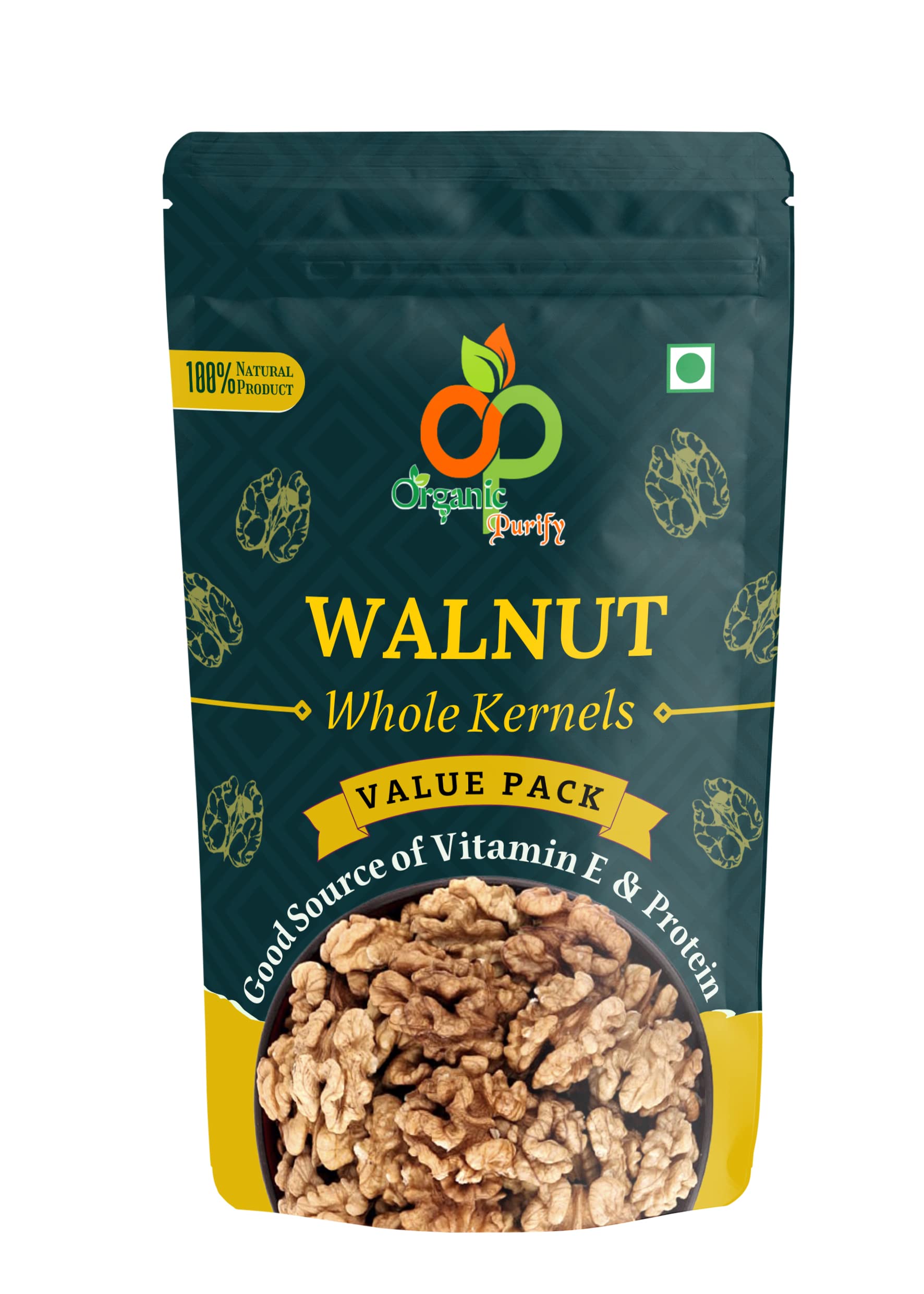 Organic Purify WALNUT KERNELS CALIFORNIA WITHOUT SHELL,AKHROT GIRI 1KG