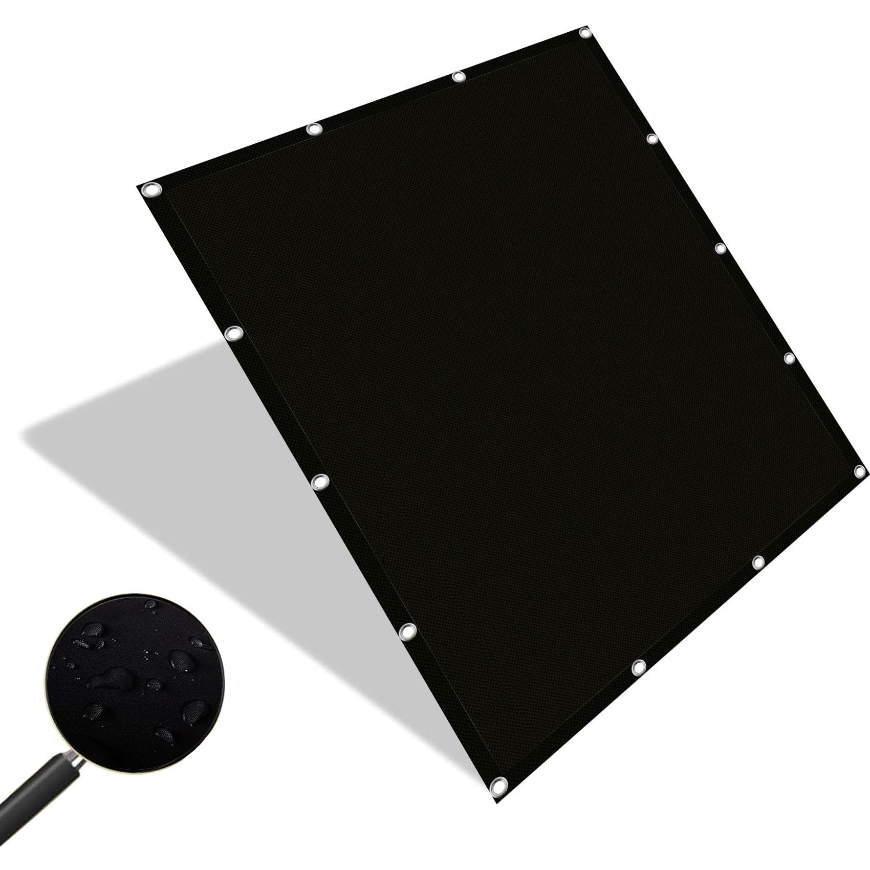 Volie d'ombrage carré et rectangulaire noir pour stopper la chaleur