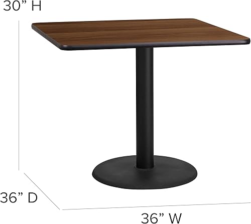 Miniatura 3 de Flash Furniture Juego de mesa cuadrada de laminado natural de 36 pulgadas con base en X y 4 sillas de metal con respaldo de escalera, asiento de