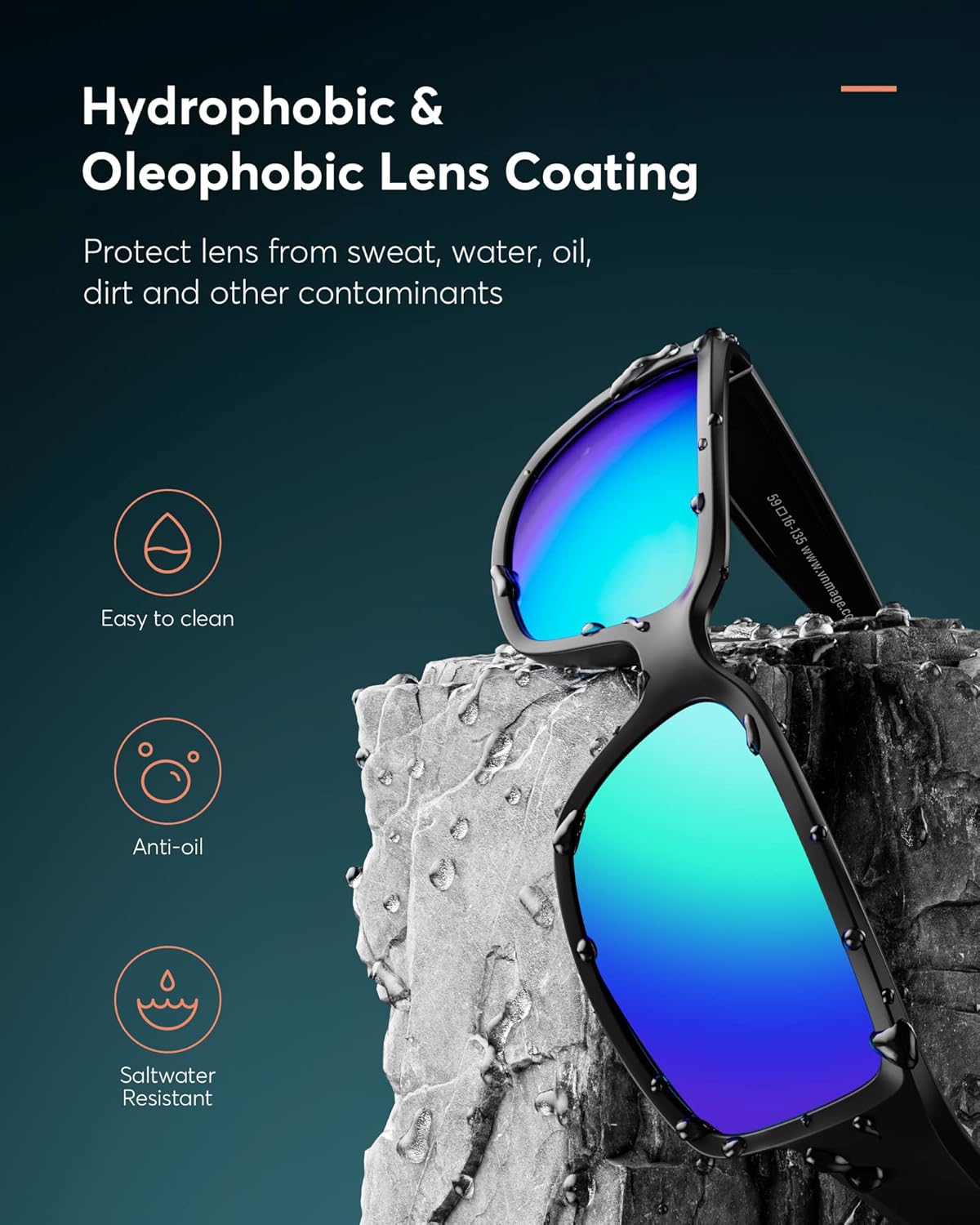 Polarized Sports Sunglasses for Men Women, Mens Sunglasses UV400 Protection HD Lens for Driving Fishing Cycling