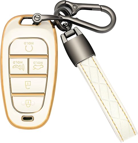 Miniatura 7 de Funda para llavero Hyundai con llavero de poliuretano termoplástico (TPU), protección de 360 grados, compatible con Hyundai 2019 2020 2021 2022 2023