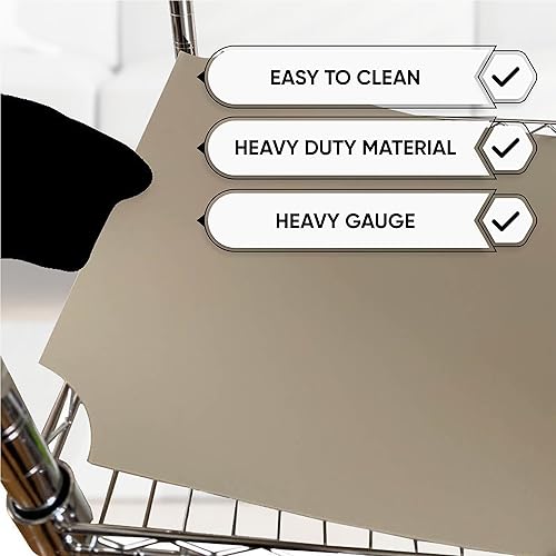 Miniatura 7 de DUALSO Revestimiento de Alambre para Estante, Alfombrilla para Estante de Rejilla de Alambre - Cubierta Gruesa para Estante de Alambre - Forro de