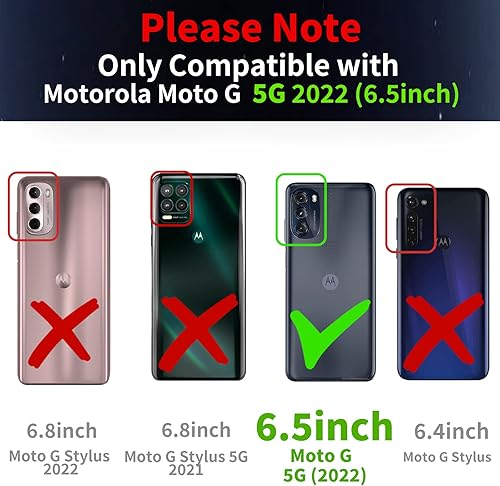 Miniatura 2 de Buleens Funda para Motorola Moto G 5G 2022 con soporte de astronauta, fundas para Moto G 5G 2022 para niñas y mujeres, bonita funda de teléfono con