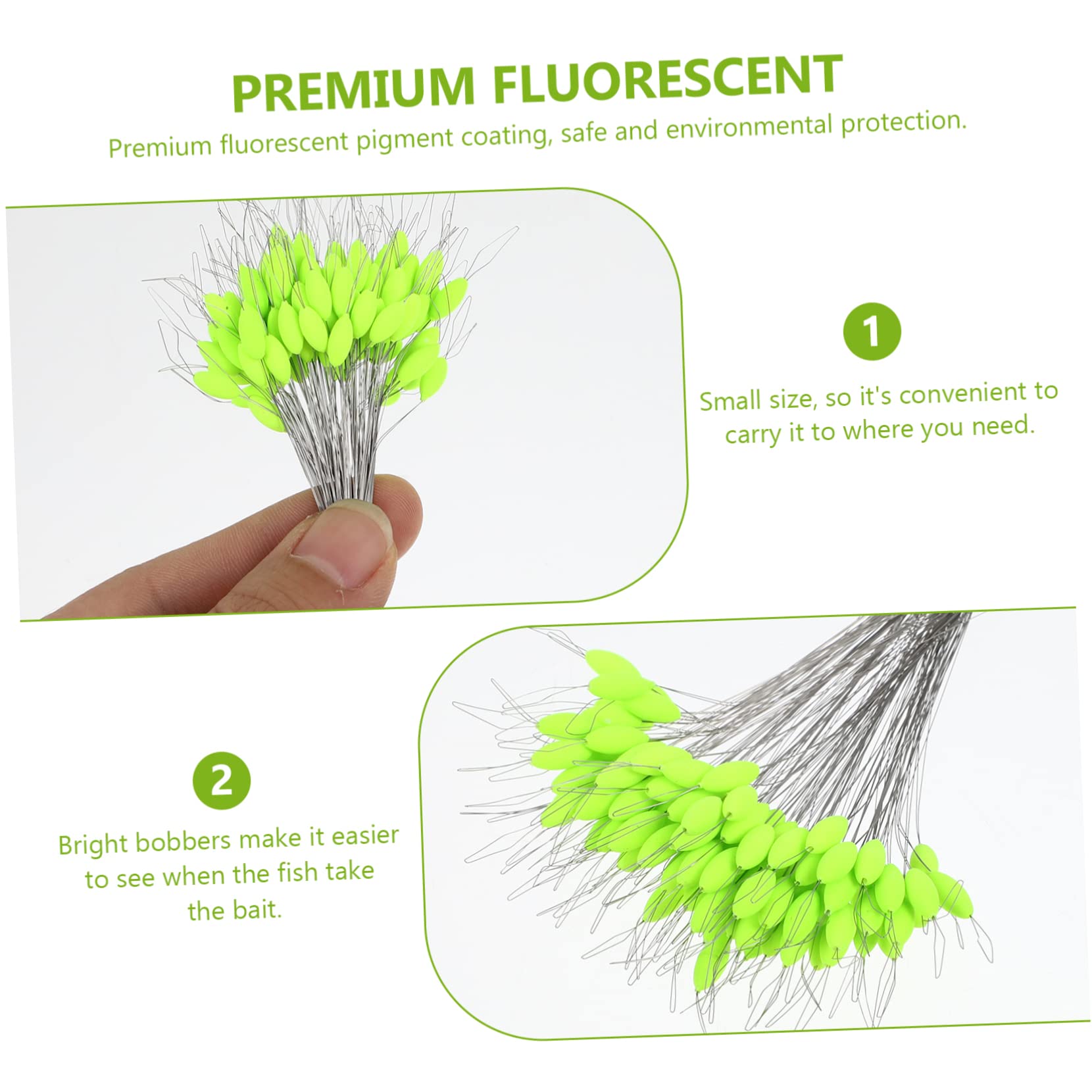 2 Ensembles Flotteur de pêche Gadgets de pêche flotteurs pour la pêche Flotteur de mer flotteurs de Canne à pêche Flotter bouée Fournitures de pêche Outil de pêche Plastique Green