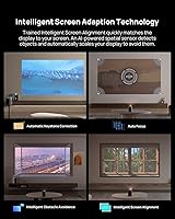 Vista 4 de XGIMI Proyector portátil Halo+ 1080P, 700 lúmenes ISO con altavoces Harman Kardon, corrección trapezoidal automática, enfoque automático, evitación