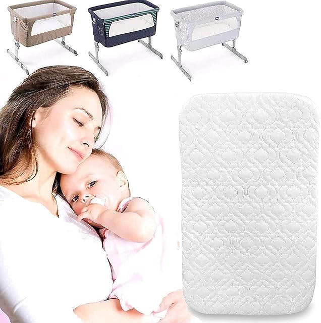 Microfibre Hypoallergenic Next to me chicco Deluxe Crib Mattress Compatible Bedside Crib Next2Me (83 x 50 x 5 cm)