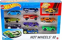 Hot Wheels Diecast Veículo de Brinquedo Pacote Surpresa 10 carros para crianças a partir de 3 anos
