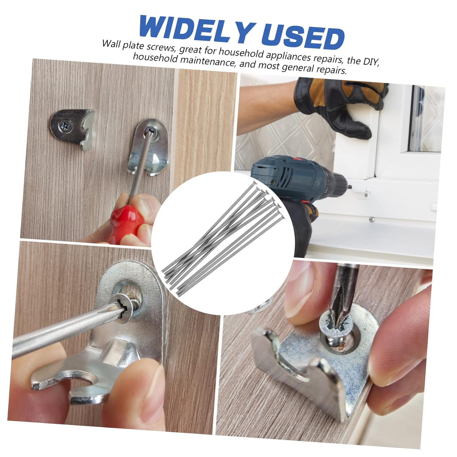 Uonlytech 30pcs Extra Stainless Steel Mounting Screws for Electrical Panels Wall Outlet Screws High Hardness Fasteners for Repair